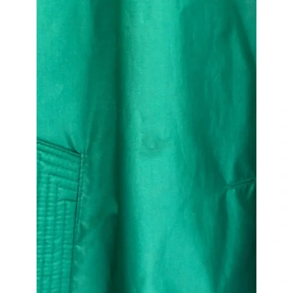 Windsor Bay Vintage Emerald Green Raincoat Long Trench Coat Womens Size 10 - Picture 12 of 16